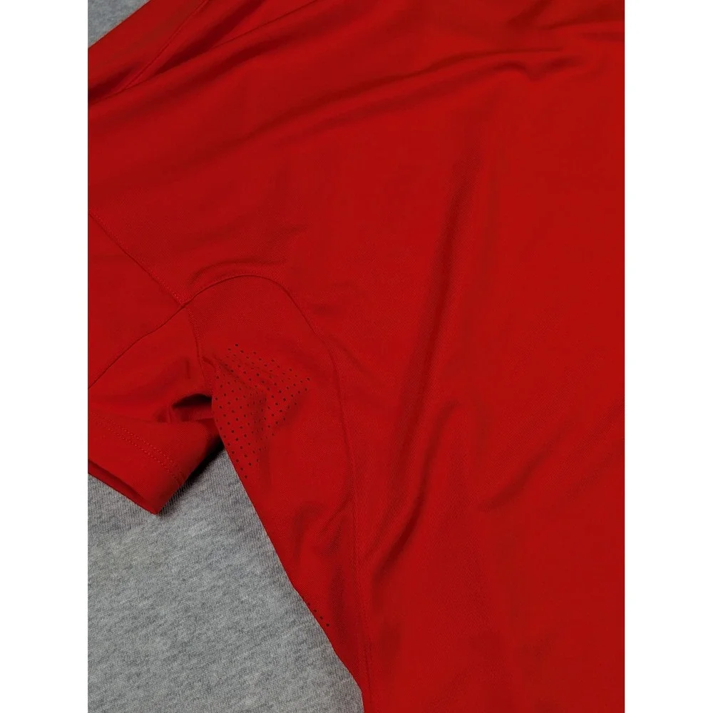 Nike Tiger Woods TW Velocity Max Polo Men's XXL Red Black Golf Shirt 833163-852
